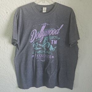 Gildan Dollywood Graphic Tee - Gray and Purple